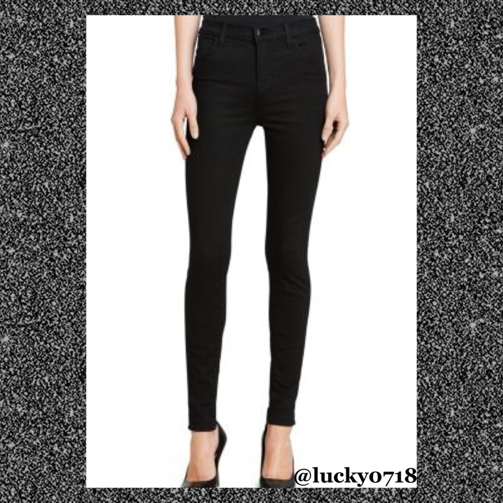 J Brand EUC Maria High Rise Skinny Jean in Seriously Black Sz 27